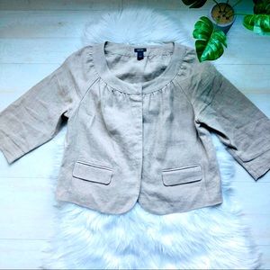 Like-New Kenneth Cole Reaction 100% Linen Bolero Jacket, 6